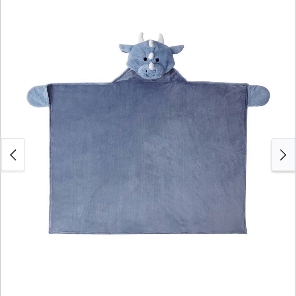 Blue Dinosaur Hooded Blanket